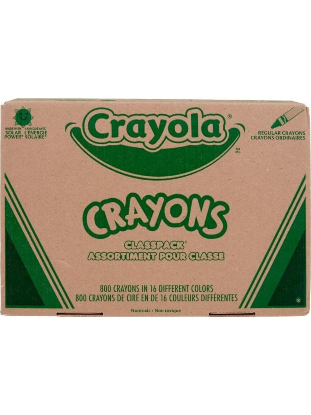 Bulk Crayon Classpack for Teachers - 800 Count, 16 Colors, Back to School